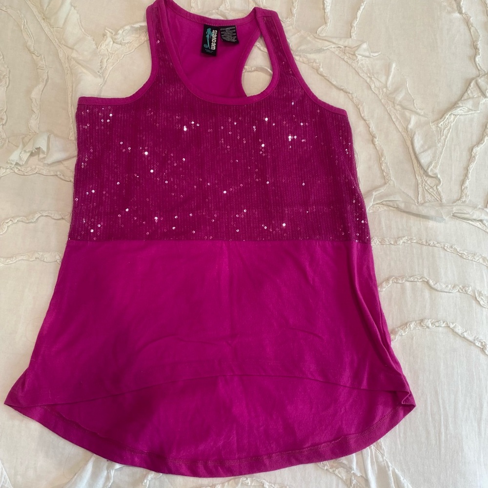 Weavers Pink Sequin Top